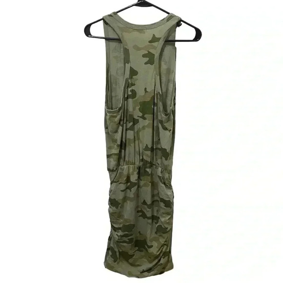 Sundry Green Camo Ruched Dress Size Large - Picture 2 of 7